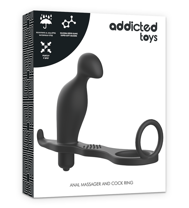 ADDICTED TOYS - ANAL PLUG WITH BLACK SILICONE RING 12 CM