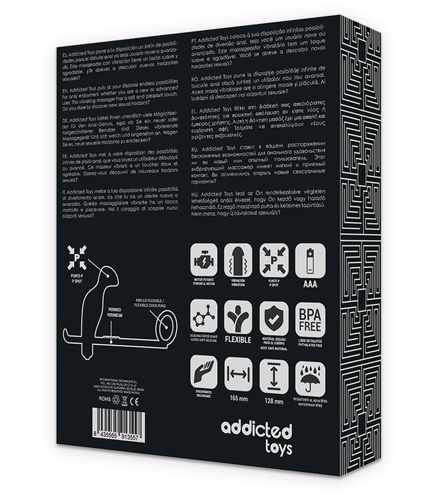 ADDICTED TOYS - ANAL PLUG WITH BLACK SILICONE RING 12 CM