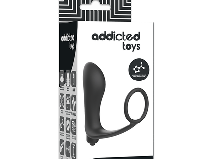 ADDICTED TOYS - VIBRATORY ANAL PLUG WITH PENIS RING