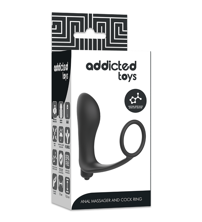 ADDICTED TOYS - VIBRATORY ANAL PLUG WITH PENIS RING