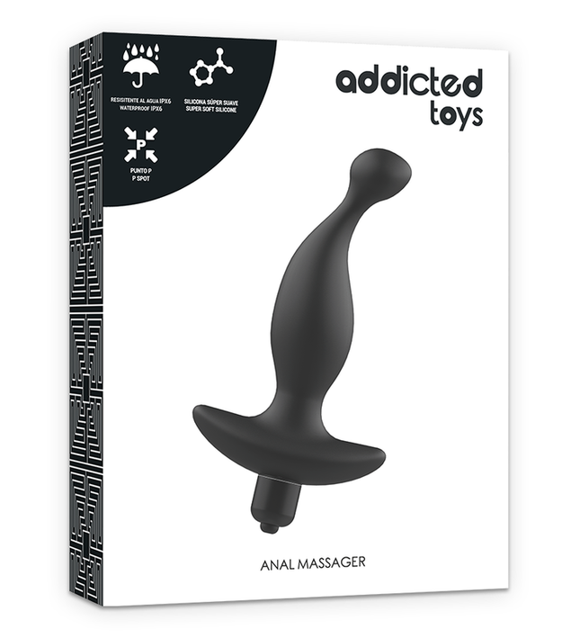 ADDICTED TOYS - ANAL MASSAGER WITH BLACK VIBRATIONMODEL 1