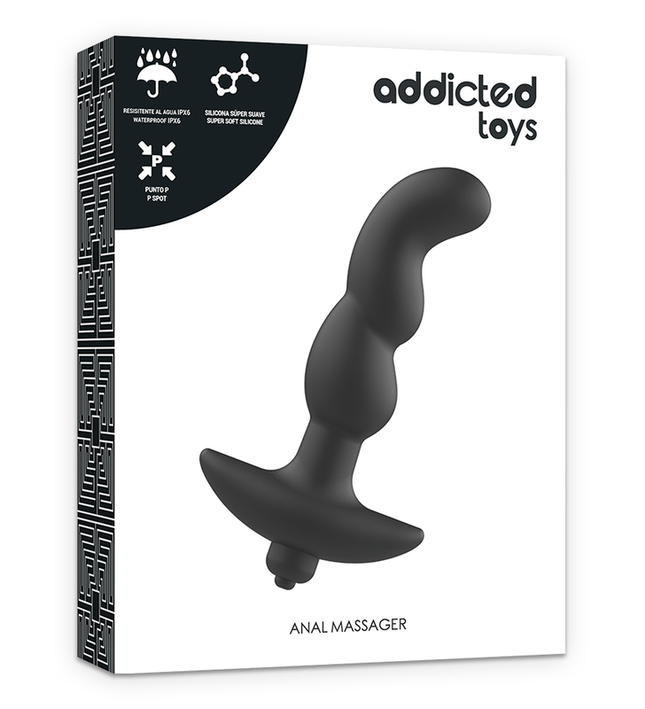 ADDICTED TOYS - ANAL MASSAGER WITH BLACK VIBRATION MODEL 2