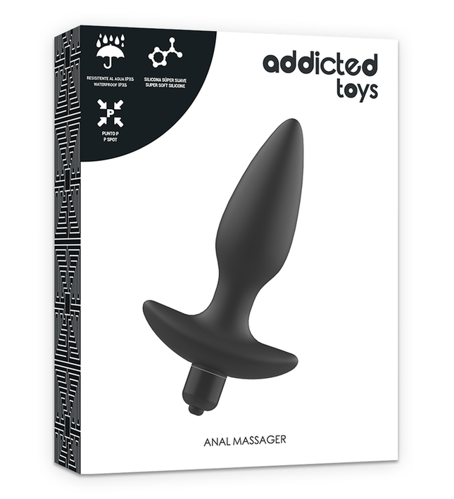 ADDICTED TOYS - MASSAGER PLUG ANAL WITH VIBRATION BLACK