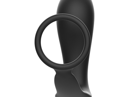 ADDICTED TOYS - PENIS RING WITH REMOTE CONTROL ANAL PLUG BLACK RECHARGEABLE