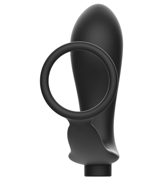 ADDICTED TOYS - PENIS RING WITH REMOTE CONTROL ANAL PLUG BLACK RECHARGEABLE