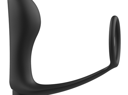 ADDICTED TOYS - PENIS RING WITH REMOTE CONTROL ANAL PLUG BLACK RECHARGEABLE