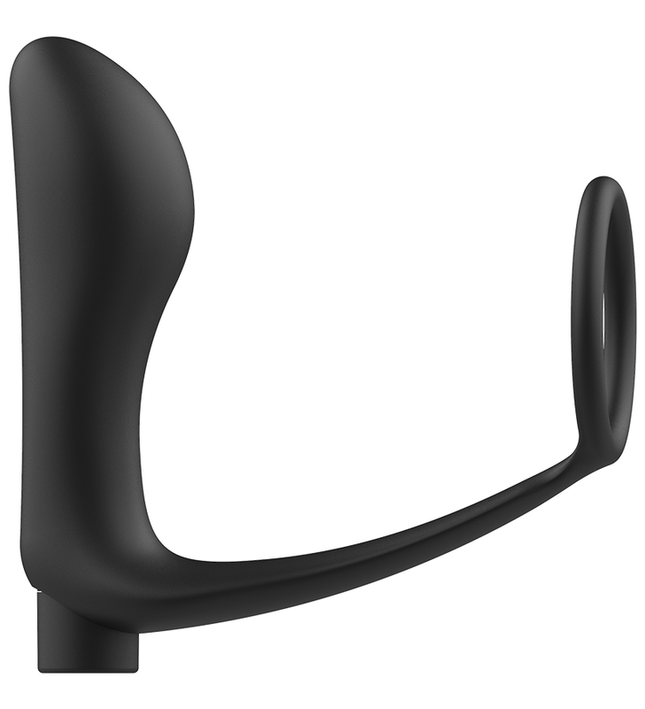 ADDICTED TOYS - PENIS RING WITH REMOTE CONTROL ANAL PLUG BLACK RECHARGEABLE