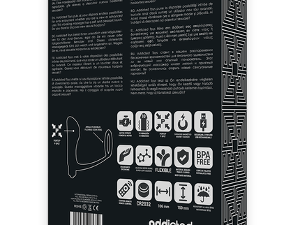 ADDICTED TOYS - PENIS RING WITH REMOTE CONTROL ANAL PLUG BLACK RECHARGEABLE