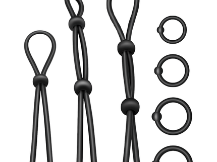 ADDICTED TOYS - FLEXIBLE SILICONE COCK RING SET 7 PIECES